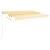 Copertină retractabilă manual cu LED, galben și alb, 300x250 cm GartenMobel Dekor