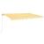 Copertină retractabilă manual, galben și alb, 500x300 cm GartenMobel Dekor