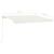 Copertină retractabilă manual cu LED, crem, 400x350 cm GartenMobel Dekor