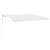 Copertină retractabilă manual cu LED, crem, 400x350 cm GartenMobel Dekor