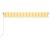 Copertină retractabilă manual cu LED, galben și alb, 500x350 cm GartenMobel Dekor