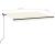Copertină retractabilă manuală, cu LED, crem, 400x350 cm GartenMobel Dekor