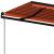 Copertină retractabilă automat, portocaliu/ maro, 450x350 cm GartenMobel Dekor