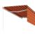 Copertină retractabilă manual cu stor, portocaliu&maro, 3x2,5 m   GartenMobel Dekor