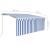 Copertină retractabilă manual cu stor&LED albastru&alb, 3x2,5 m   GartenMobel Dekor