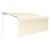 Copertină retractabilă manual cu stor&LED, crem, 3x2,5 m   GartenMobel Dekor
