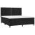 Pat box spring cu saltea, negru, 160x200 cm, catifea GartenMobel Dekor