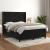 Pat box spring cu saltea, negru, 140x190 cm, catifea GartenMobel Dekor