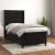 Pat box spring cu saltea, negru, 90x200 cm, catifea GartenMobel Dekor