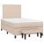 Pat box spring cu saltea, cappuccino, 120x200cm piele ecologică GartenMobel Dekor