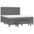 Pat box spring cu saltea, gri, 180x200 cm, piele ecologică GartenMobel Dekor