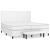 Pat box spring cu saltea, alb, 200x200 cm, piele ecologică GartenMobel Dekor