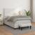 Pat box spring cu saltea, alb, 120x200 cm, piele ecologică GartenMobel Dekor