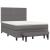Pat box spring cu saltea, gri, 140x190 cm, piele ecologică GartenMobel Dekor