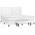 Pat box spring cu saltea, alb, 200x200 cm, piele ecologică GartenMobel Dekor