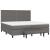 Pat box spring cu saltea, gri, 200x200 cm, piele ecologică GartenMobel Dekor