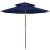 Umbrelă de soare dublă, stâlp din lemn, albastru, 270 cm GartenMobel Dekor