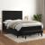 Pat box spring cu saltea, negru, 140x190 cm, catifea GartenMobel Dekor