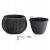 Ghiveci decorativ cu lant, rotund, negru, 2.3 L, 23.8x16.1 cm, Beton Bowl WS GartenVIP DiyLine