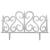 Gard de gradina decorativ, plastic alb, set 4 buc, 59.5x37 cm GartenVIP DiyLine