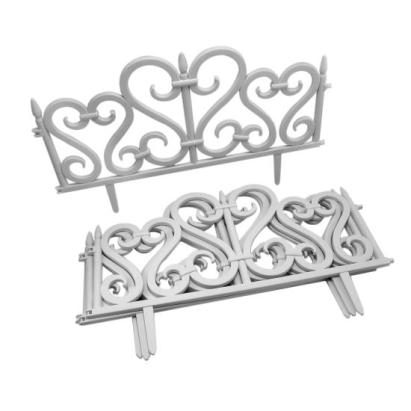 Gard de gradina decorativ, plastic alb, set 4 buc, 59.5x37 cm GartenVIP DiyLine