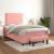 Pat box spring cu saltea, roz, 120x200 cm, catifea GartenMobel Dekor