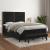 Pat box spring cu saltea, negru, 140x190 cm, catifea GartenMobel Dekor