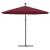 Umbrelă în consolă cu LED și stâlp din oțel, roșu vin GartenMobel Dekor