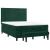 Pat box spring cu saltea, verde închis, 140x190 cm, catifea GartenMobel Dekor