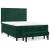 Pat box spring cu saltea, verde închis, 140x190 cm, catifea GartenMobel Dekor
