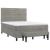 Pat box spring cu saltea, gri deschis, 140x190 cm, catifea GartenMobel Dekor