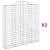 Coșuri gabion arcuite 3 buc. 200x30x200/220 cm fier galvanizat GartenMobel Dekor
