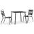 Set de masă grădină, 3 piese, antracit, oțel  GartenMobel Dekor