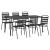 Set de masă pentru grădină, 7 piese, antracit, oțel  GartenMobel Dekor