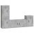 Set dulap TV, 4 piese, gri beton, lemn prelucrat GartenMobel Dekor