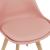 Set 6 scaune dining roz cu sezut tapitat si picioare din lemn
