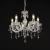 Candelabru Weimar alb cu cristale decorative, 5x E14, 35x145 cm
