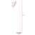 Lampadar Norwich alb reglabil din metal, design modern, 160 cm