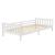 Pat copii Nuuk 90x200 cm alb din lemn de pin, cu somieră