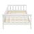 Pat copii Nuuk 70x140 cm alb, din lemn de pin, cu somieră inclusă