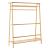 Cuier tip stativ din bambus natural cu 2 rafturi, 139 x 100 x 40 cm