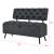Banchetă tapițată cu spațiu de depozitare și spătar, gri închis, 110 cm