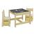 Masă pentru copii cu 2 scaune și cutii de depozitare Irixoa, natur