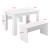 Set masă cu 2 bănci Hokksund, alb, 110x70 cm, pentru 4 persoane