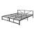 Pat metalic Meran 180x200 cm din otel, negru, cu somiera inclusa