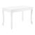 Masă dining Lüneburg albă 116x66x76 cm, stil clasic pentru 4 persoane