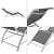 Set mobilier grădină Binetto cu 2 șezlonguri și masă, gri