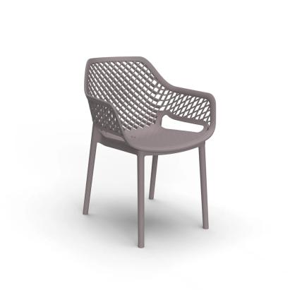 Scaun de grădină din plastic Leziter Letino, cappuccino, stivuibil