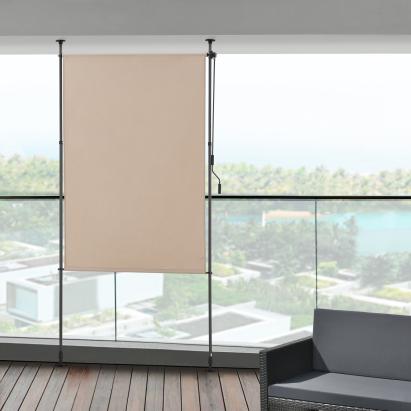 Rulou exterior Cimarra 150x270 cm bej nisip, montaj fără găurire