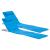 Set 2 saltele de plajă albastre cu spătar reglabil și pernă [en.casa]